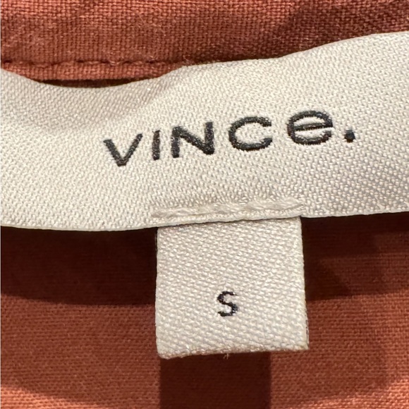 Vince Women's Button-Down Shirt in Warm Rust SMALL - Picture 3 of 6